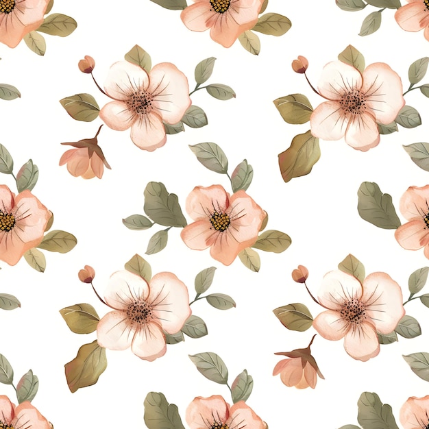 un papier peint avec des fleurs et des feuilles