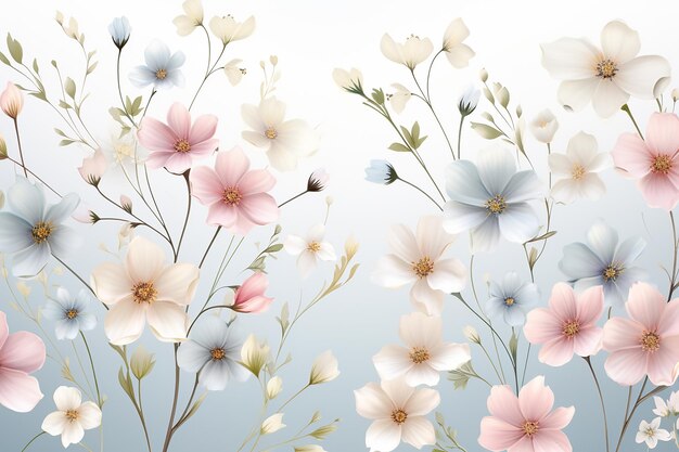 Papier peint à fleurs vintage sans couture