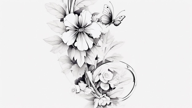 le papier peint flower vector floral HD 8K