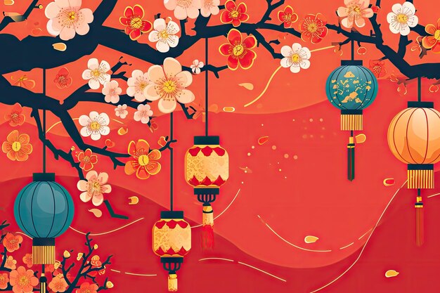 Papier peint de fond du Nouvel An chinois