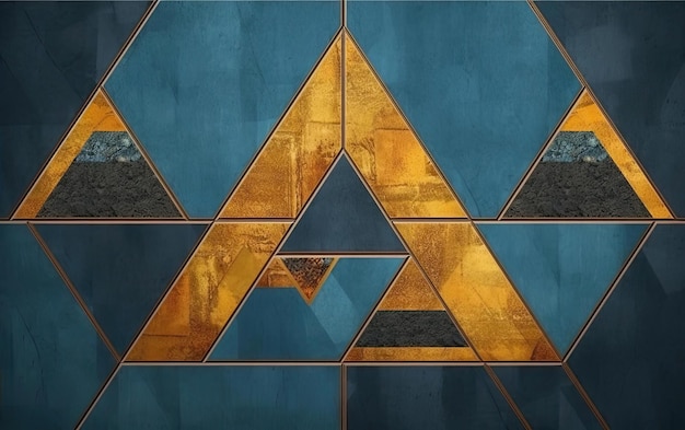 un papier peint géométrique aux formes triangulaires