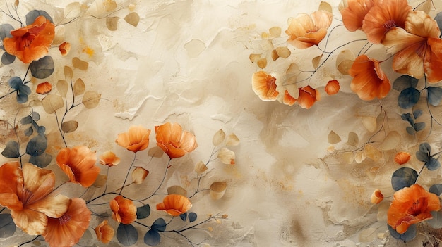 Photo papier peint gingko et ligne botanique conception de couverture de luxe avec texte, texture dorée et style pinceau art floral pour la décoration murale et les impressions