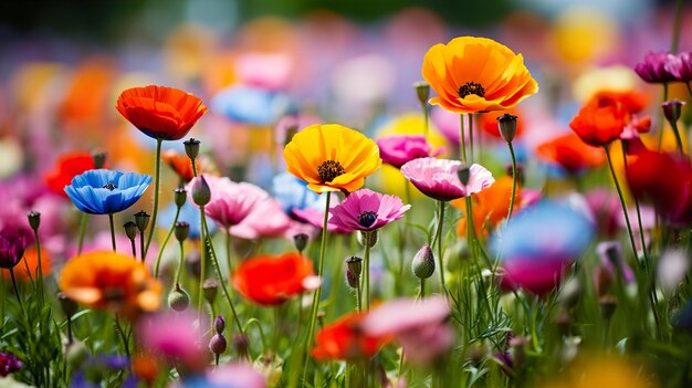 Photo le papier peint en hd 8k de la campagne de marguerites image photographique en stock