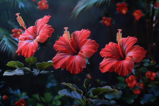 Photo le papier peint de l'hibiscus du marais hd 8k