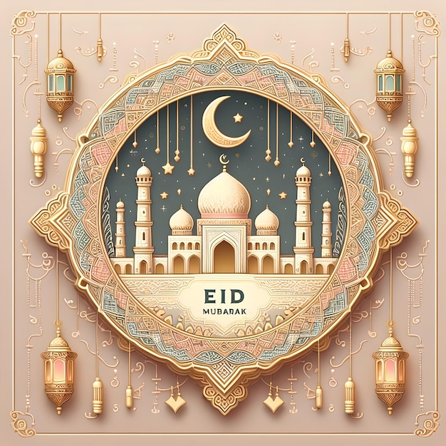 Le papier peint islamique d'Eid Mubarak