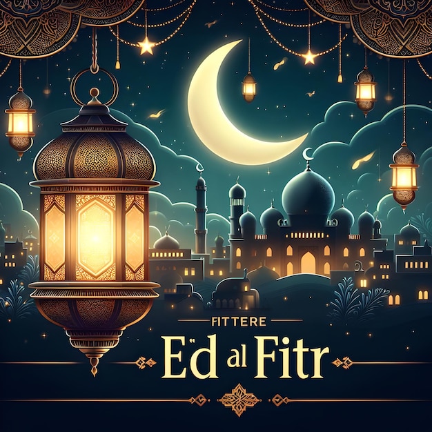 Le papier peint islamique d'Eid Mubarak