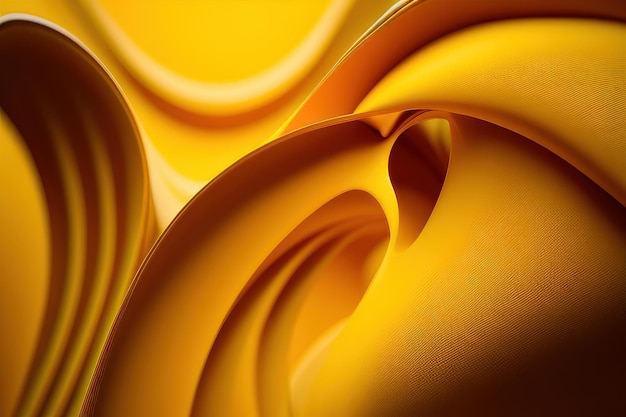 Papier peint jaune avec un motif de vagues orange et jaune