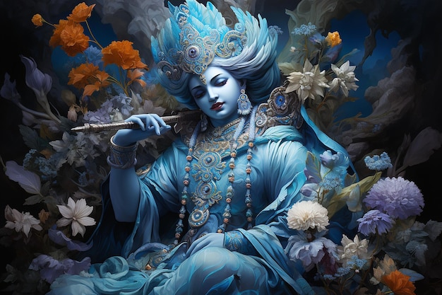 Le papier peint Krishna