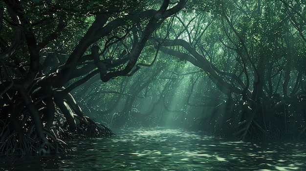 papier peint de mangrove