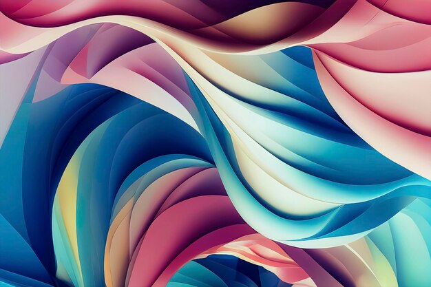 Papier peint motif abstrait multicolore