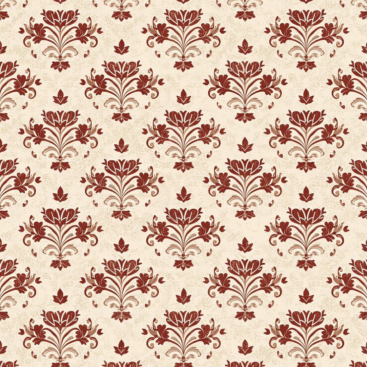 Photo un papier peint avec un motif floral rouge