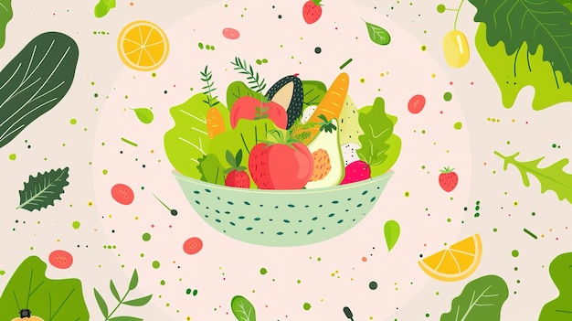 papier peint à motifs alimentaires minimalistes