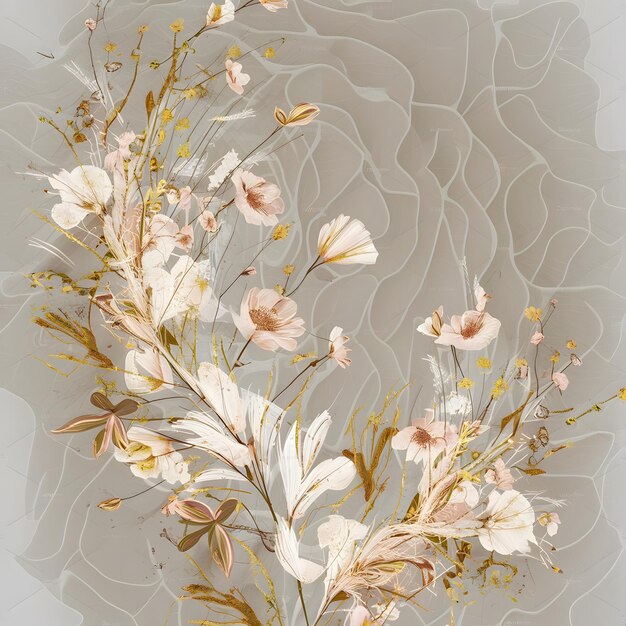 papier peint à motifs de fleurs généré331 7