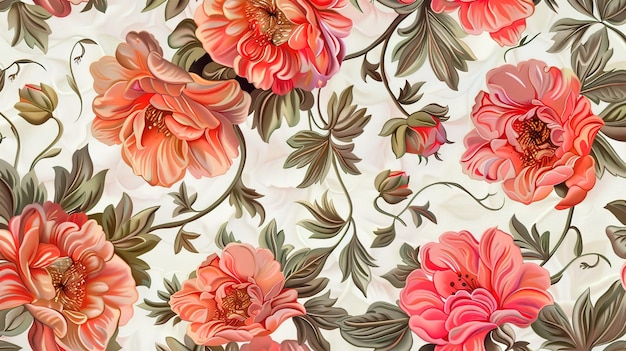 papier peint à motifs de fleurs
