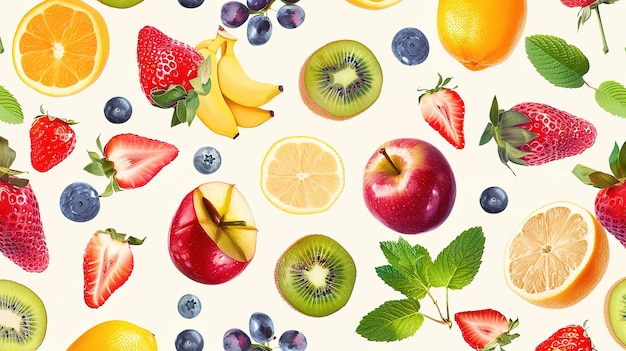 papier peint à motifs de fruits