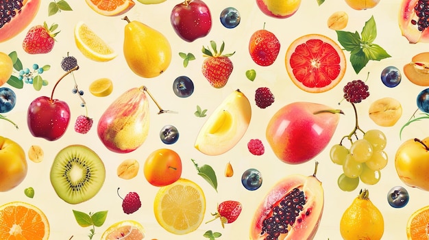 papier peint à motifs de fruits
