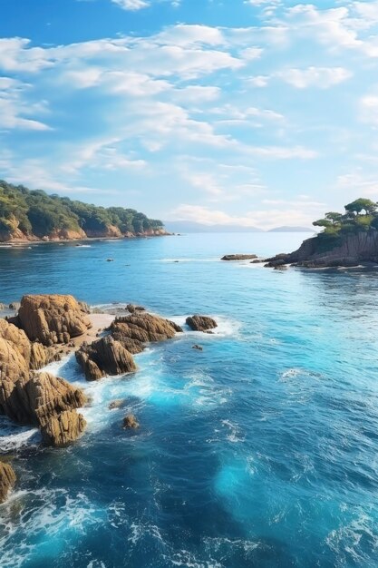 Papier peint naturel d'une île tropicale