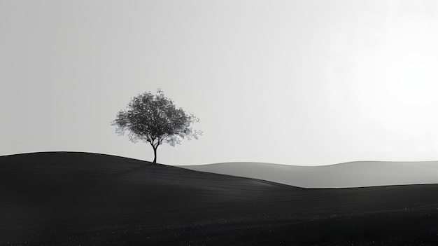 papier peint de paysage monochrome minimaliste