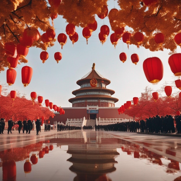 Papier peint pour la fête de la République populaire de Chine