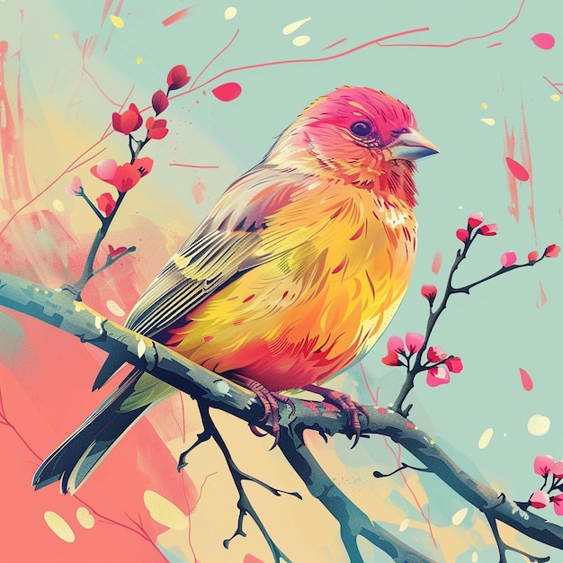 Papier peint pour oiseaux