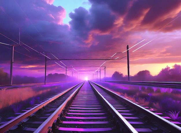 Photo papier peint pour trains de chemin de fer
