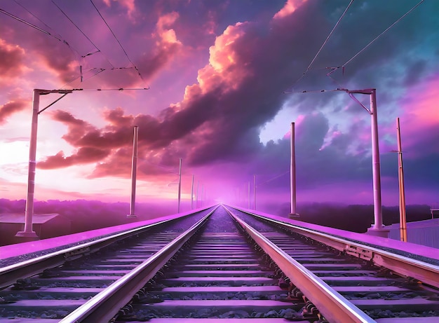 Photo papier peint pour trains de chemin de fer