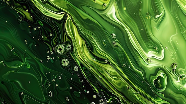 papier peint à surface liquide vert abstrait