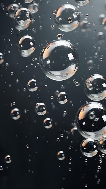 Photo papier peint à thème de téléphone à bulles d'eau sphère de verre