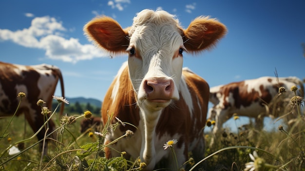 Photo papier peint de vache dans la nature
