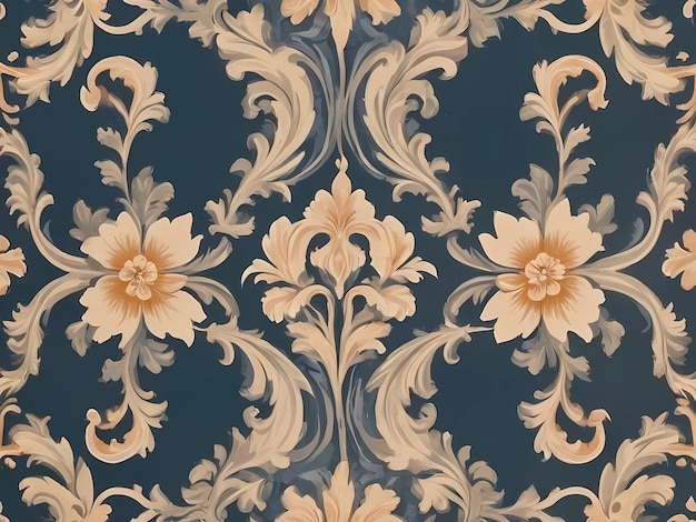 Papier peint vintage motif floral du 18e siècle papier peint linoléum fond de texture abstraite