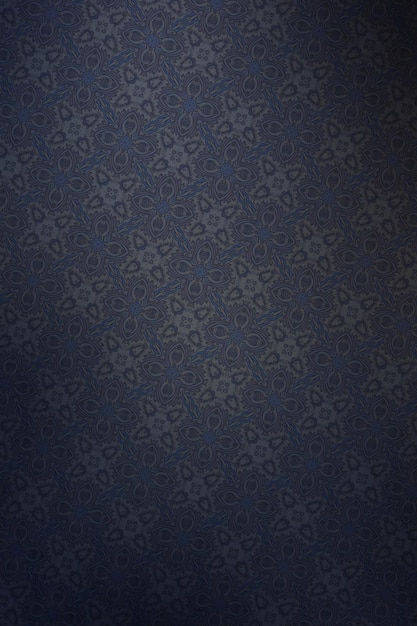 Photo papier peint vintage sans couture avec un motif floral dans un ton bleu foncé