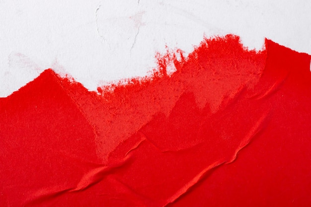 Papier rouge et blanc froissé Résumé fond pour la conception