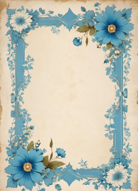 Papier vintage avec fond de fleurs pour le texte