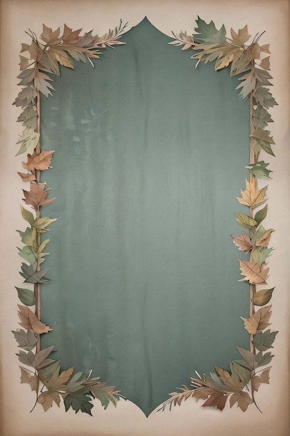 Papier vintage avec fond de texture de feuilles