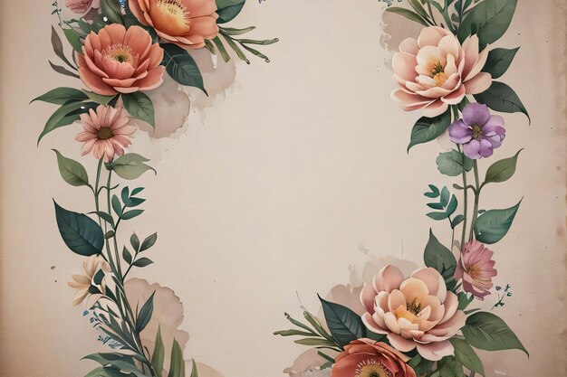 Papier vintage avec fond de texture de fleurs