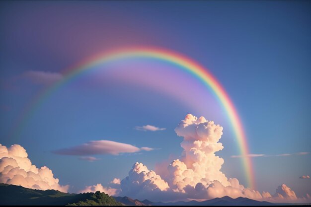 Photo des papiers peints d'arc-en-ciel colorés, du ciel de pluie, un arrière-plan magnifique, des forêts, des prairies, des fleurs.