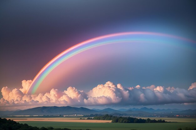 Photo des papiers peints d'arc-en-ciel colorés, de la pluie, du ciel, d'un arrière-plan magnifique, des forêts, des prairies, des fleurs.