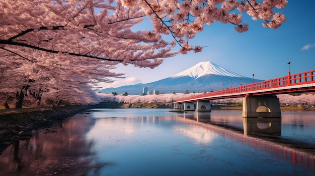 Des papiers peints du mont Fuji dans le style de gritty