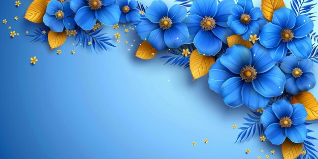 Photo des papiers peints de fleurs bleues hd