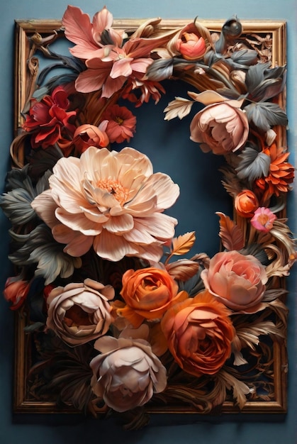 Des papiers peints magnifiques à la composition florale décorative colorée vintage
