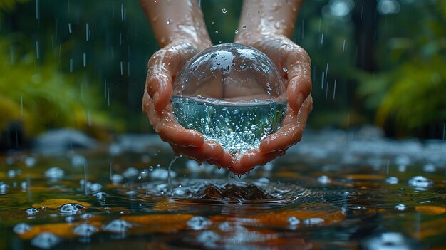 Photo papiers peints pour la célébration de la journée mondiale de l'eau avec un concept basé sur l'eau