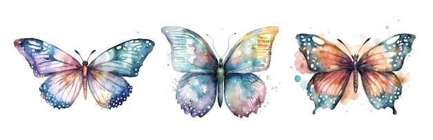 Papillon aquarelle IA générative