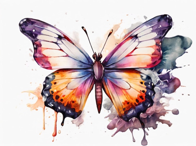 Le papillon d'aquarelle