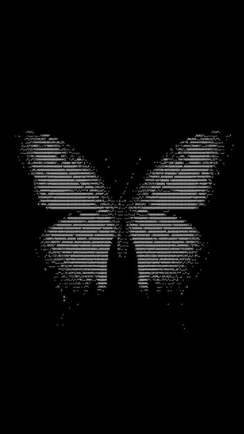 Photo le papillon ascii