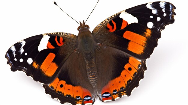 Un papillon aux ailes orange et noires et le mot monarque en bas.