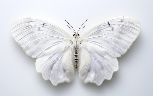 Photo le papillon blanc bordé flutter délicat isolé sur un fond transparent png