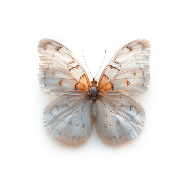 Papillon blanc avec des taches orange AI générative