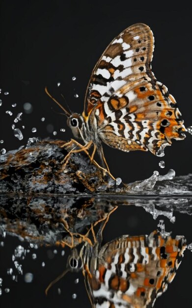 Photo le papillon de l'eau