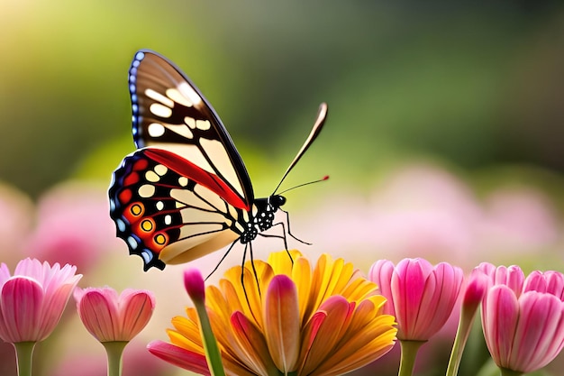 Photo un papillon sur une fleur fonds d'écran et images fonds d'écran