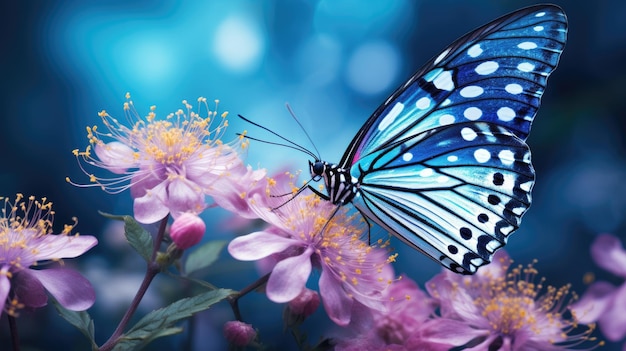 Un papillon sur une fleur